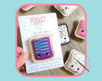 Crochet Pocket Hug - Pocket Hug Poptart - Crochet Thinking of You Gift - Crochet Best Friend Gift - Crochet Emotional Support Gift