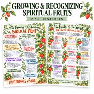 Approfondimenti biblici sulla crescita e il riconoscimento dei frutti dello Spirito, materiale stampabile per lo studio della Bibbia cristiana, inserti biblici per la crescita spirituale, Galati 5:22