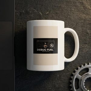 Debug Fuel Ceramic Mug, Cycling Coffee Cup, Tech Espresso Gift image 2
