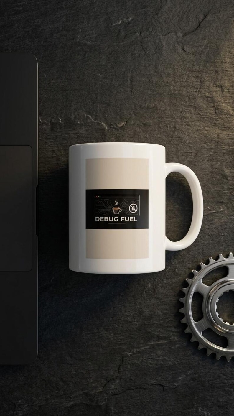 Debug Fuel Ceramic Mug, Cycling Coffee Cup, Tech Espresso Gift image 2