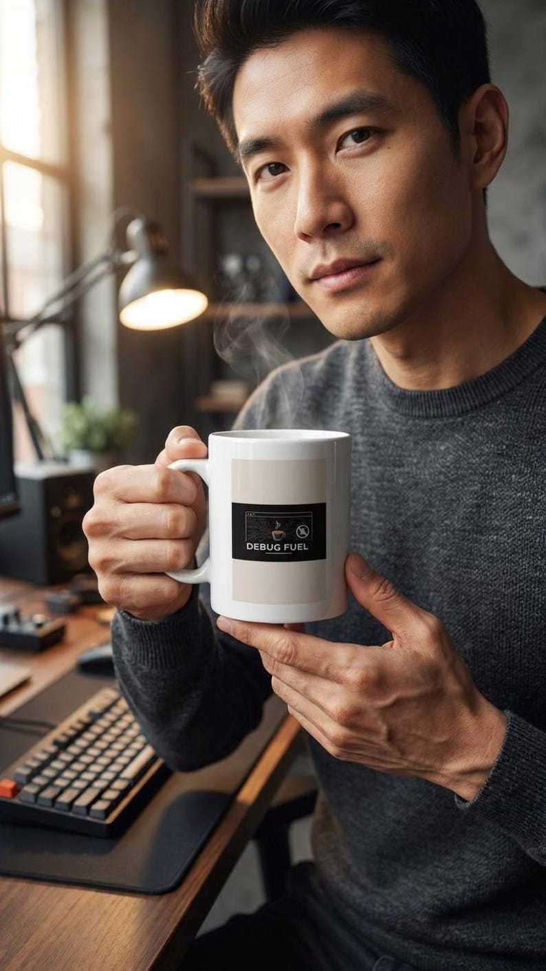 Debug Fuel Ceramic Mug, Cycling Coffee Cup, Tech Espresso Gift image 1