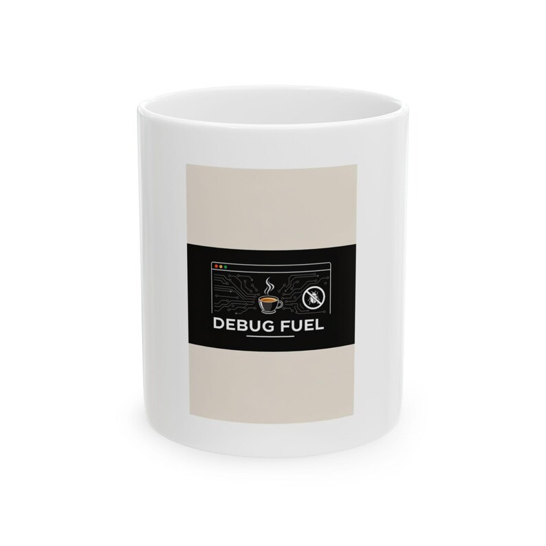 Debug Fuel Ceramic Mug, Cycling Coffee Cup, Tech Espresso Gift image 3