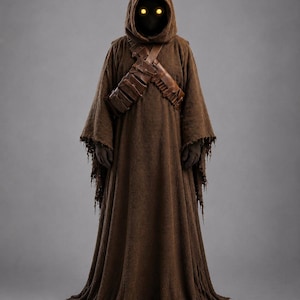 Handmade Jawa Cosplay Costume with Leather Bandolier | Screen Accurate Scavenger Outfit