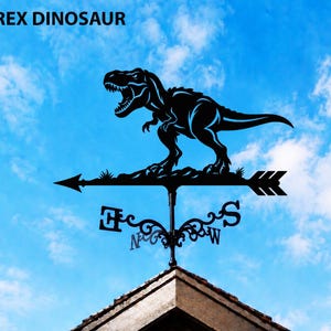 T-REX Dinosaurie Metall Väderflöjel