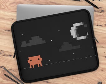 Cute Retro ANSI Claude Code CLI Laptop Sleeve, Pixel Art Clawd Protective Computer Case, AI Developer Gift, Programmer Laptop Bag
