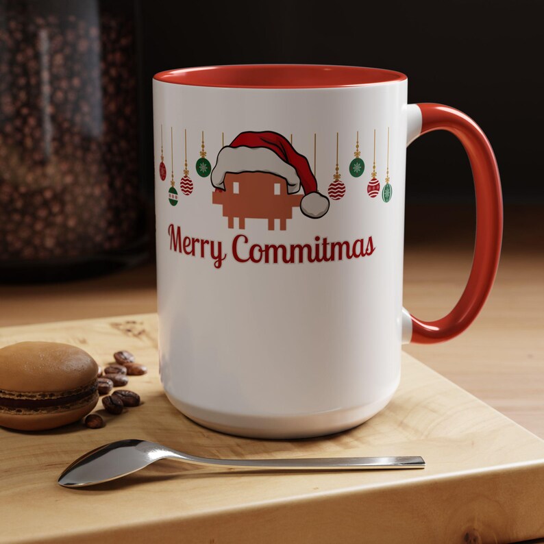 Merry Commitmas Mug, Git Commit Programmer Coffee Cup, Funny Software Engineer Gift image 2