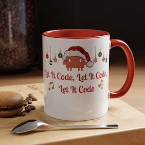 Let It Code Christmas Mug, Funny Programmer Coffee Cup, Software Engineer Holiday Gift