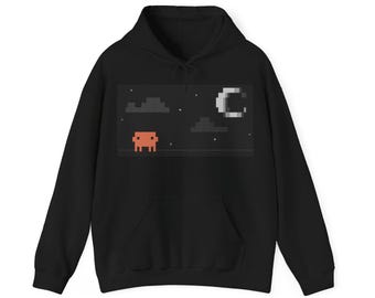 Claude Code Pixel Art Hoodie | Retro Tech Night Owl Sweatshirt