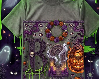 Boo PNG, Spooky Coquette PNG, Ghost PNG, Halloween Png, Fall Png, Preppy Png, Spooky Vibes, Halloween Bow Png, Sublimation Design, Lace Boo