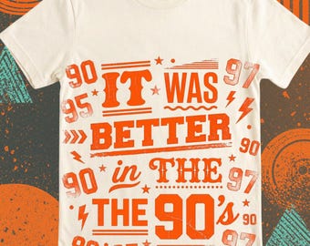 Het was beter in de jaren 90 PNG | Vintage verweerd retro shirtontwerp uit de jaren 90 | Nostalgische sublimatie digitale download retro boho PNG