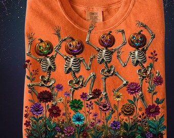 Spook met wilde bloemen PNG: Spooky Season PNG, Spooky Floral Ghost PNG, Halloween Ghost PNG, Halloween PNG, Pumpkin PNG, Skeleton PNG