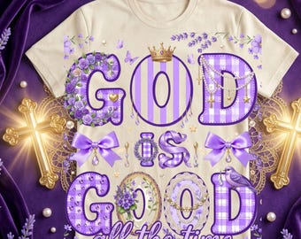 Inspirerende christelijke Bijbeltekst PNG voor preppy boho sublimatie shirts, geloofsgebaseerde ontwerpen, christelijke PNG, schattige Bijbel PNG, God is goed