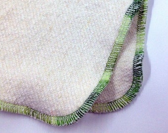 Two 6.5x6.5 hemp dishcloths - Anti-mildew, no-stink dish rag - hemp/cotton or hemp/bamboo - choose edge color