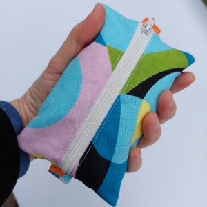Mini Hanky Pouch Kaleidoscope Wet bag with pockets for clean and dirty Optional mini hankies image 3