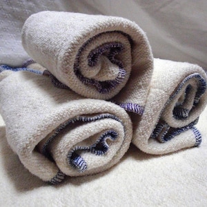 10x10 Organic Hemp Washcloth - Large anti-mildew wash cloth - thick absorbent washable reusable unpaper towel - hemp/cotton or hemp/bamboo