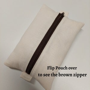 Mini Hanky Pouch Hemp Canvas Wet bag with pockets for clean and dirty Optional mini hankies image 7