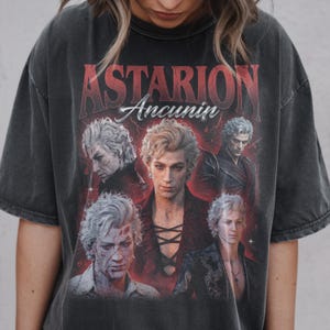 Comfort Colors Astarion Shirt, Baldurs Gate 3 Tee, Vampire Spawn Graphic, RPG Gaming Apparel, 90s Bootleg