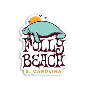 3,5-inch Folly Beach, South Carolina-sticker zeekoe