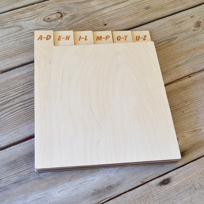 Vertical Tabbed Alphabetical Birch Wood Vinyl Record Dividers Etsy