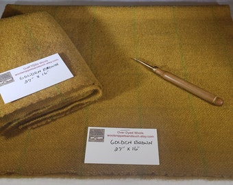 Wool Fabric Fat Quarters - Golden Brown - Rug Making - Rug Hooking - Quilting  - Sewing - Crafting - Doll Making - Applique work