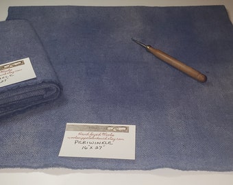Wool Fabric Fat Quarters - Periwinkle - Rug Making - Rug Hooking - Quilting  - Sewing - Crafting - Doll Making - Applique work