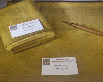 Wool Fabric Fat Quarters - Biscotti - Rug Making - Rug Hooking - Quilting  - Sewing - Crafting - Doll Making - Applique work