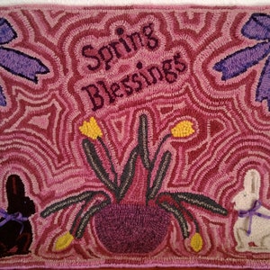 Spring Blessings Rug Hooking Pattern Rug Making Rug Supply Wool Rug ...