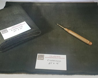 Wool Fabric Fat Quarters - Espresso - Rug Making - Rug Hooking - Quilting  - Sewing - Crafting - Doll Making - Applique work