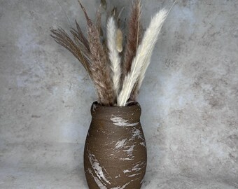Handmade Stoneware Vase – Rustic Ceramic Home Decor-Ceramicat Siamese Series