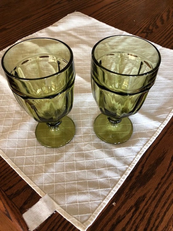 green goblet plastic cups
