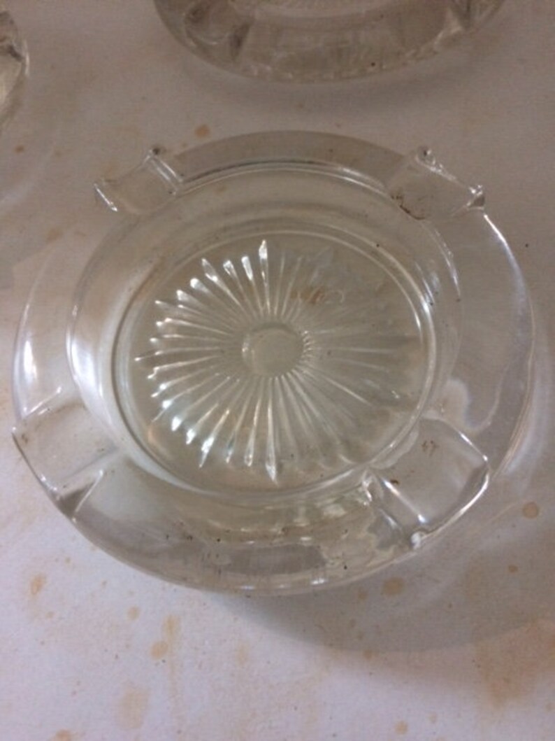 Ashtrays crystal 4 small ashtray crystal ashtray glass Etsy