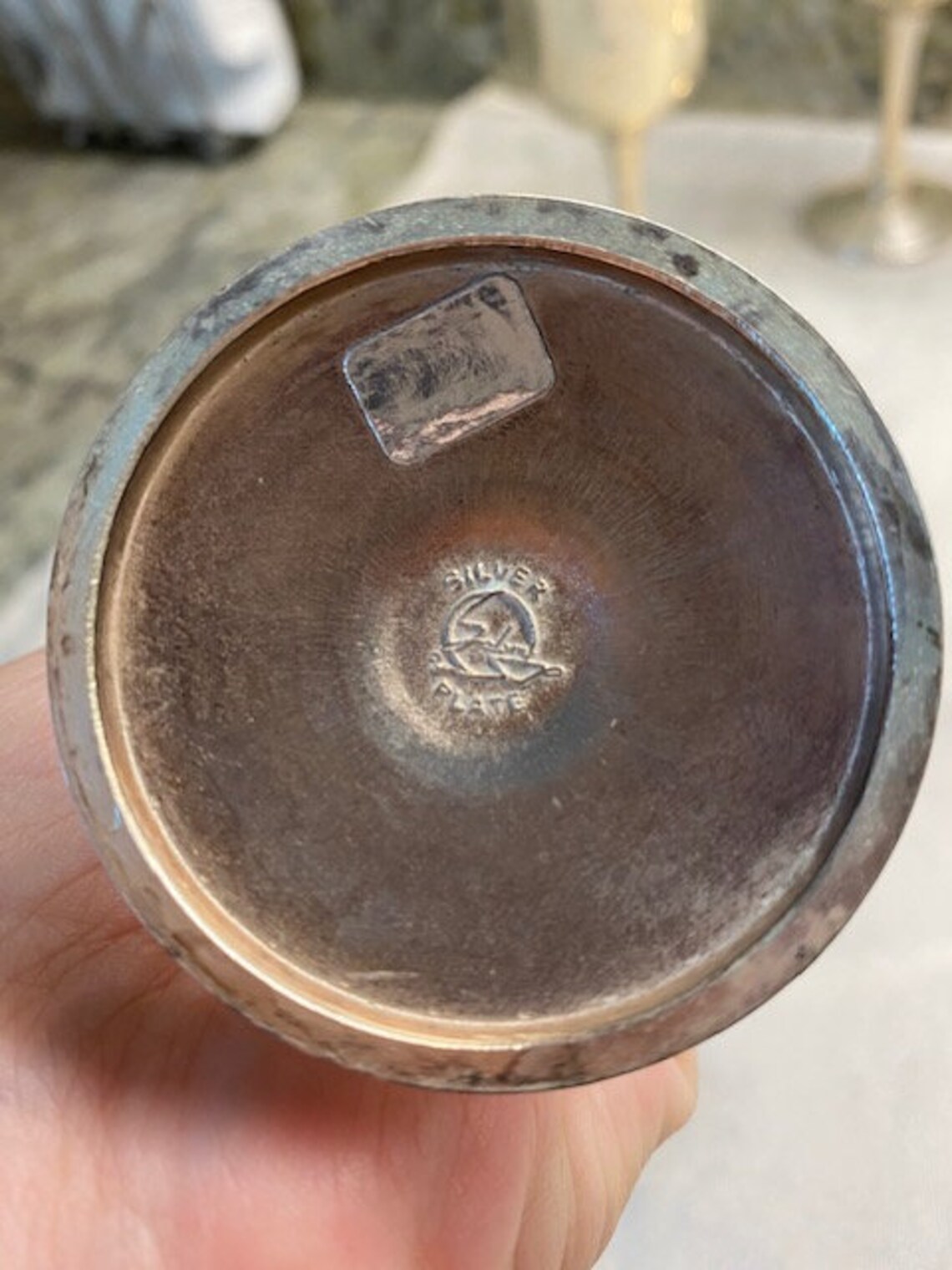 Silver Plate Wine Glasses 4 Etsy