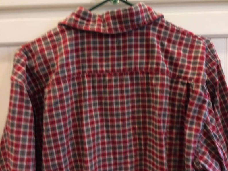 Wrangler mens flannel shirt size xl vintage flannel vintage wrangler western shirt image 3