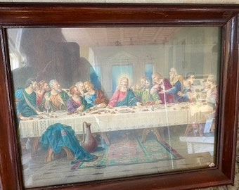 The last supper framed print from the 60s