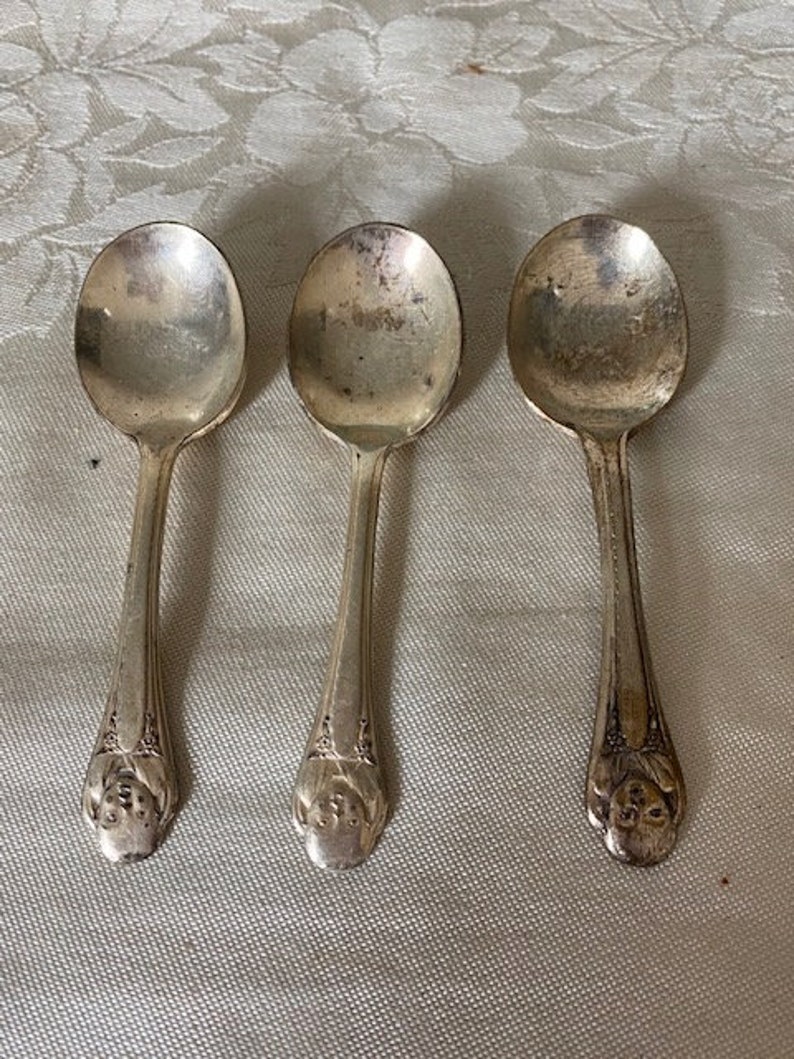 Gerber Baby Spoons 3 Silverplate Etsy