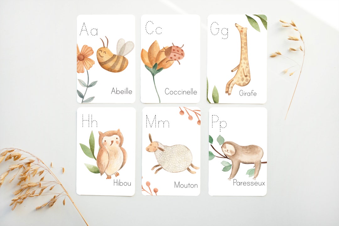 Alphabet, Cartes éclairs, Carte De L'alphabet, Décoration Chambre De ...