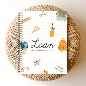 Livre souvenirs d'école fille, mon livre d'école, souvenirs d'école, livre enfance, livre scolaire, journal scolaire, livre souvenirs, Ec9F