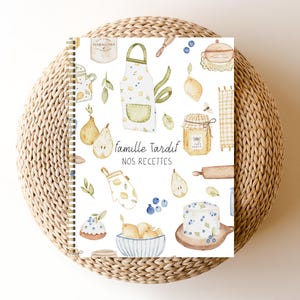 Livre de recettes personnalisé, Livre de recette familial, recettes de famille, souvenirs de famille, livre de cuisine familial, CU61F