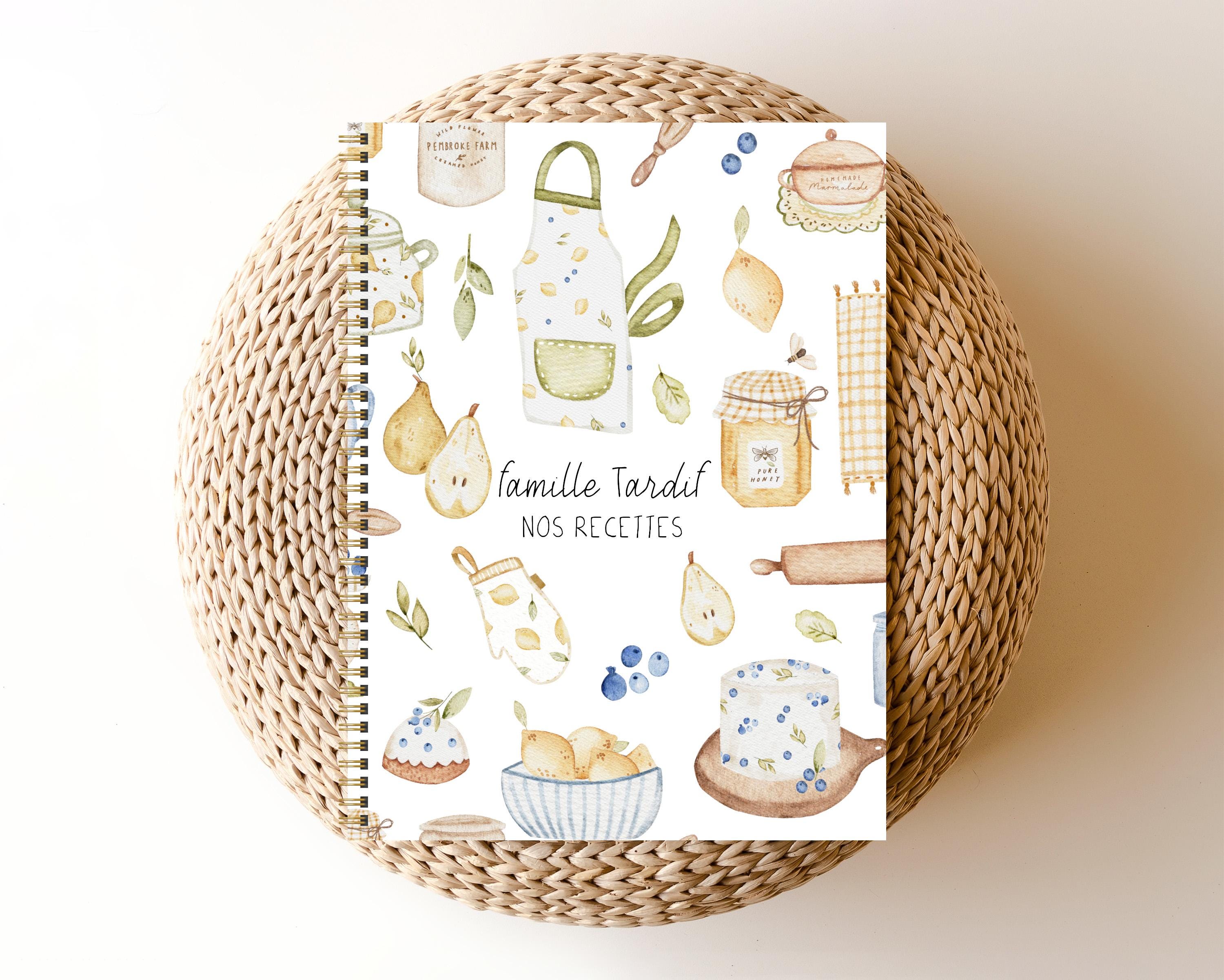 Livre de recettes personnalisé, Livre de recette familial, recettes de famille, souvenirs de famille, livre de cuisine familial, CU61F