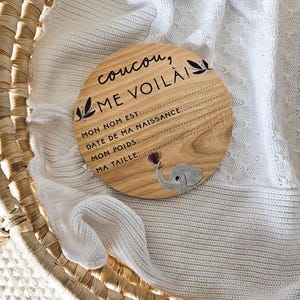 Pastille de naissance, Annonce de naissance, cadeau pour bébé, future maman, baby wood disks, bébé garçon, cadeau de douche, grossesse