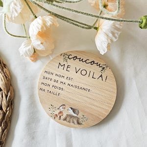 Pastille de naissance, Annonce de naissance, cadeau pour bébé, future maman, baby wood disks, bébé garçon, cadeau de shower, grossesse