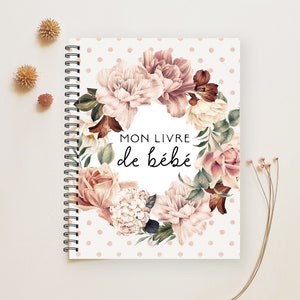 Livre de Bébé, Journal Bébé fille, Journal de Grossesse, Cadeau Future Maman, Cadeau de Naissance, Livre de Naissance, Livre Grossesse, BF46