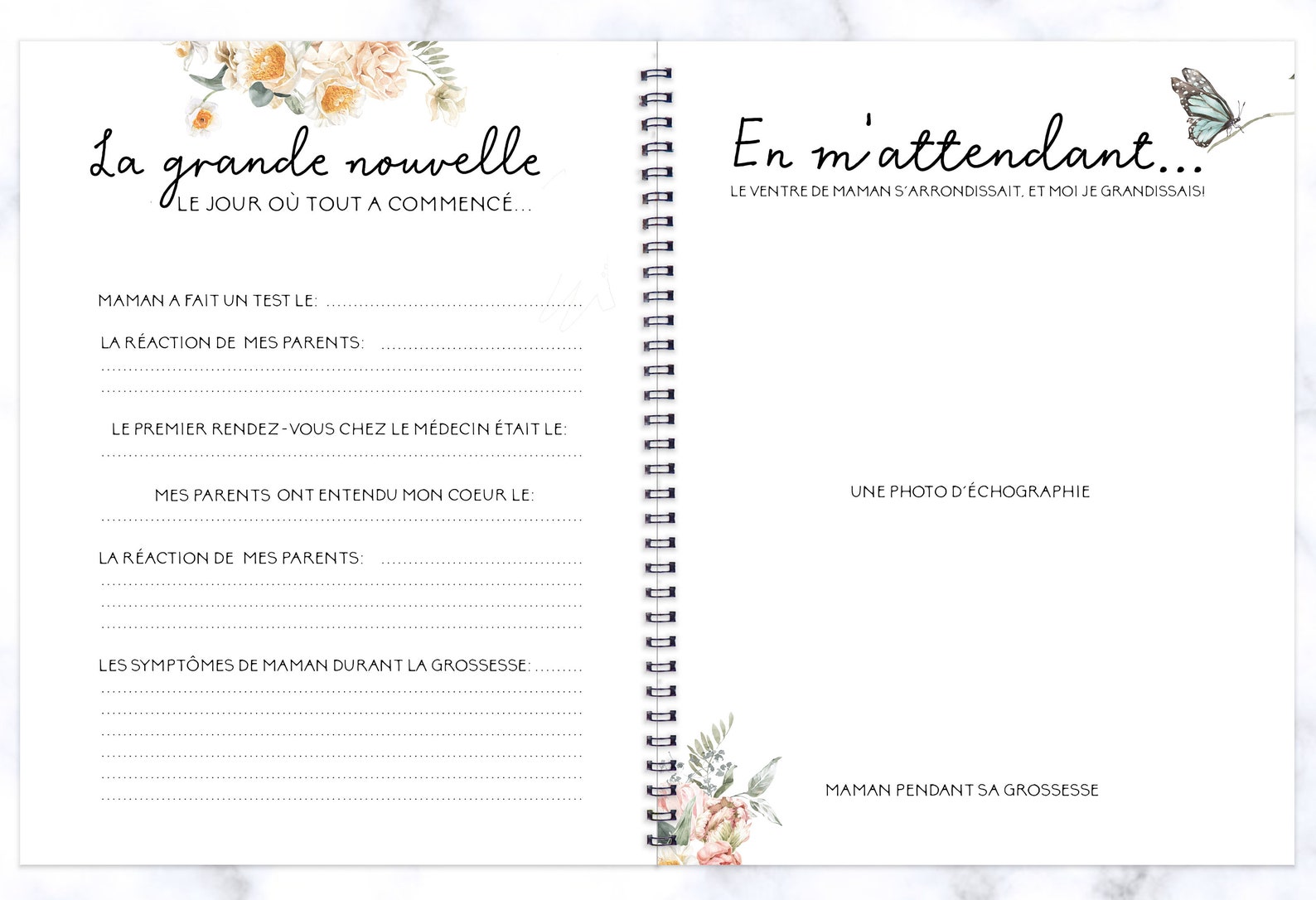 Journal de bébé Journal de naissance Livre de bébé fille | Etsy