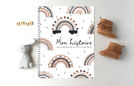 Livre De Bebe Journal De Bebe Bebe Arc En Ciel Livre De Etsy