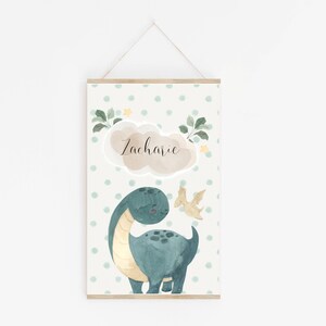 Affiche décorative, Nursery Print, Nursery Decor, Nursery wall art, Custom poster, Décor chambre de bébé, Cadeau bébé, Dinosaurs Decor, AF3