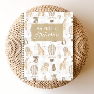 Livre de bébé, Cadeau de Naissance Bébé, Album bébé garçon, Décor Chambre de Bébé Unisexe, Cadeau de Shower Bébé, Décor Scandinave, M268F