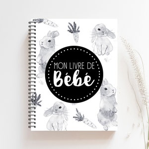 Livre de bébé, Cadeau de Naissance Bébé, Album bébé garçon, Décor Chambre de Bébé Unisexe, Cadeau de Shower Bébé, Journal de Bébé, M125F