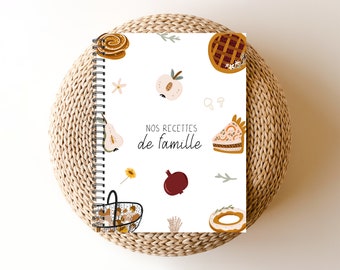 Livre de recettes personnalisé, Livre de recette familial, recettes de famille, souvenirs de famille, livre de cuisine familial, CU47F