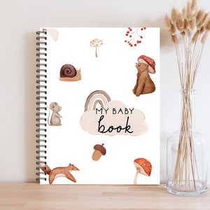 Baby Book, Baby Books, Baby Shower, Baby Album, Baby Journal, Baby Gift, Mother, Gift, Pregnancy Gift, Jungle Nursery, Baby Boy, BB62
