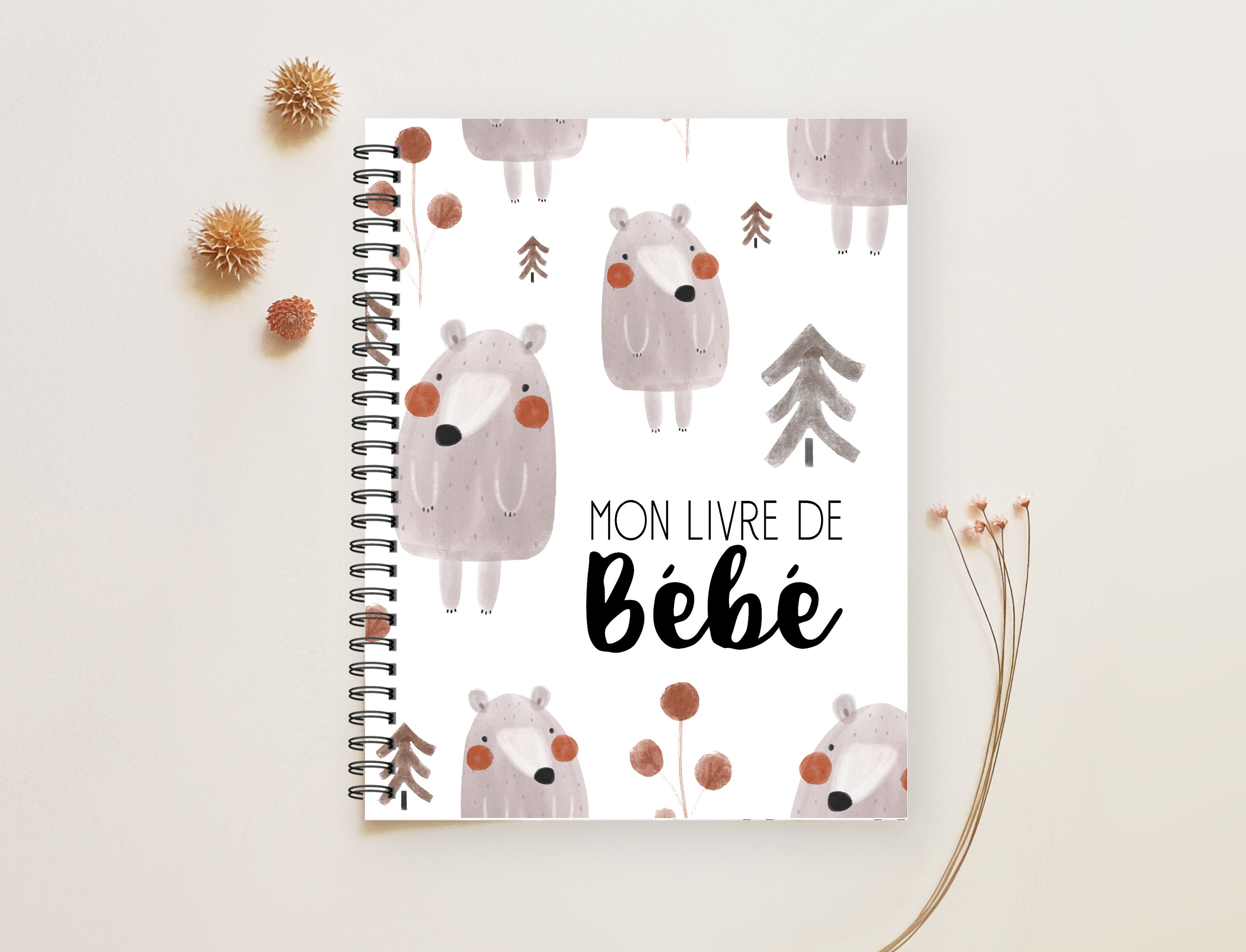 Livre De Bébé, Cadeau De Naissance Bébé, Album Bébé Fille Décor Chambre De  Bébé Fille, Cadeau De Shower Bébé, Décor Scandinave, M249F 